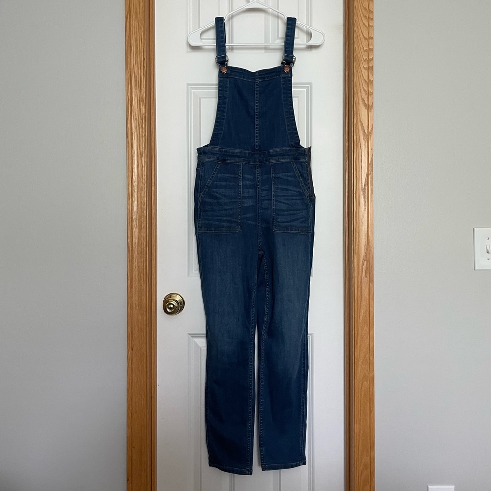 Women's Blue Denim Overalls - Picture 3 of 13